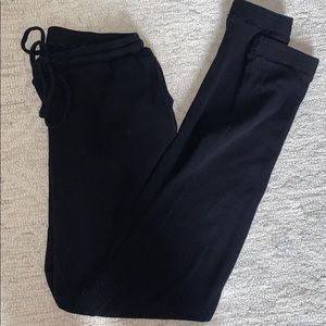 Brandy Melville black waffle sweat pants!